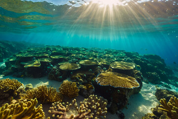 Fototapeta na wymiar underwater world in the ocean