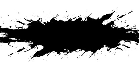 artistic texture of ink brush strokes, Isolated ink splashes and drops. Different handdrawn spray design, grunge splash