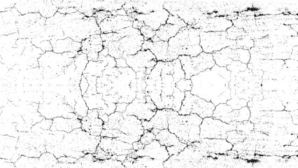 Black and white pattern. Monochrome abstract texture. Background of cracks, scuffs, chips, stains, ink spots