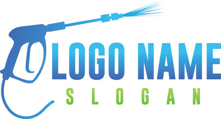 pressure washing power washing logo vector