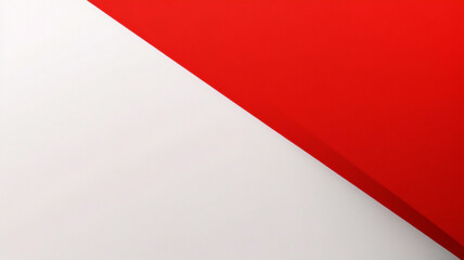 Rot-weißer abstrakter Bannerhintergrund. Moderner abstrakter weißer und roter Hintergrund mit 3D-Überlappungsebeneneffekt.