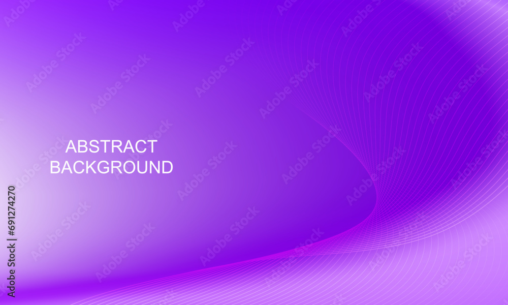 Poster abstract background purple gradient color tone with dynamic waves vector illustration