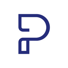 Monogram P design vector logo. Monogram initial letter mark P logo design. Monogram design vector logo. Monogram initial letter mark P logo design. Simple P monogram. Monogram P design logo