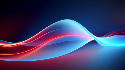 abstract white background illuminated with red and blue. 3D render 