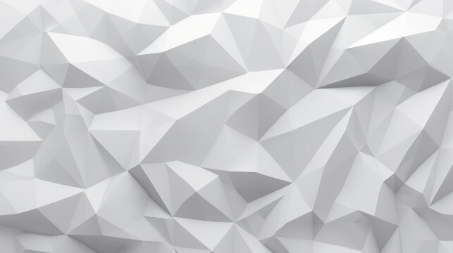 White low poly background texture. 3d rendering, Generative AI © Anjali Snap