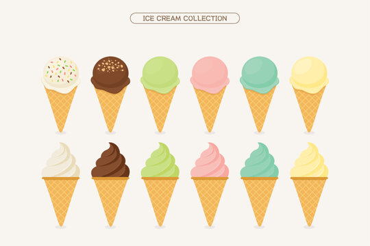 ice cream vector collection,
아이스크림 모음