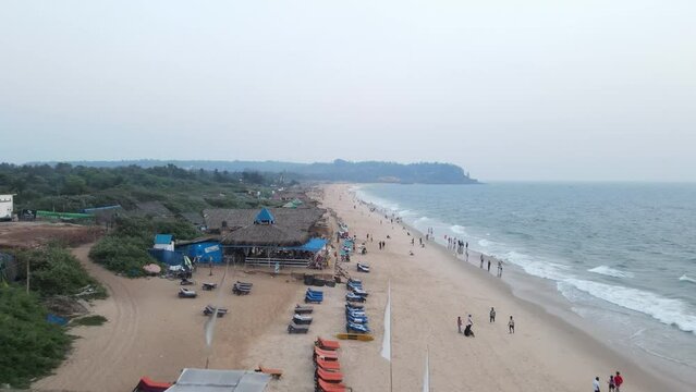 Drone view of Candolim beach | Beautiful shot | Goa 