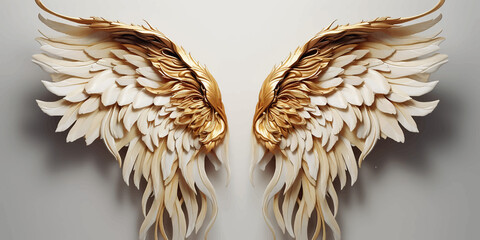 bird wings fantasy feathers design element illustration symbol art vector angel flight eagle free - obrazy, fototapety, plakaty