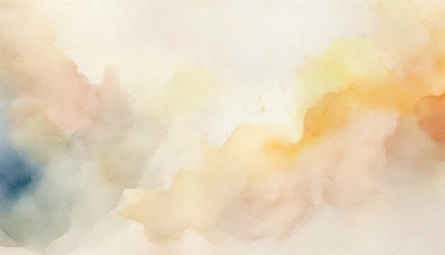Abstract watercolor background, Watercolor Beige Abstract background on a textured paper with splash of colors