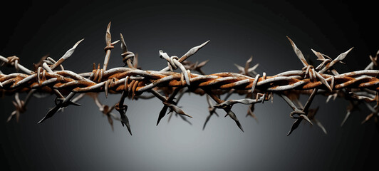 background sharp wire crown barbed white metal symbol fence old danger nature security thorns spi