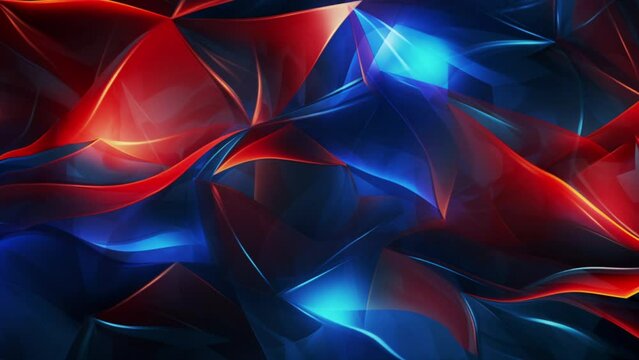 abstract geometric cg motion futuristic background red and blue color waving lines 
