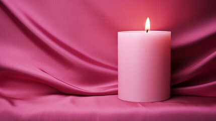 candle on silk
