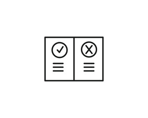 compliance procedure check icon vector symbol design illustration