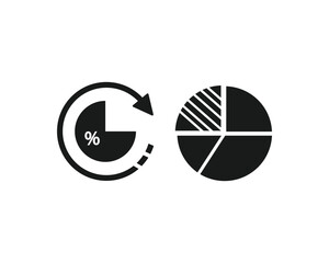 Data analysis chart icon vector symbol design illustration 