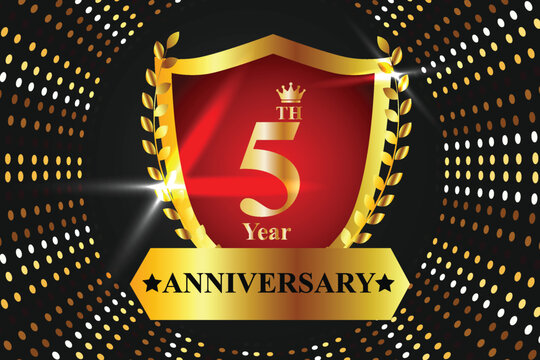 vector logo for anniversary gold is good for a logotype or element for celebrations for the 5th or 10th