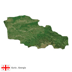 Guria, Region of Georgia Topographic Map (EPS)