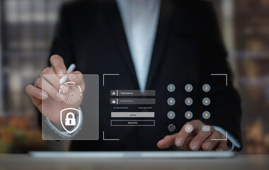 cybersecurity concept,user privacy security and encryption, secure internet access internet network...