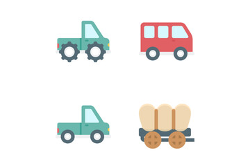 automotive flat icon set bundle 12
