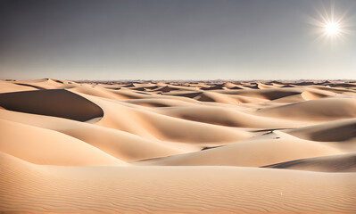 Fototapeta na wymiar Sunny desert landscape, tranquil beauty