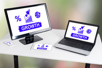Growth concept on different devices