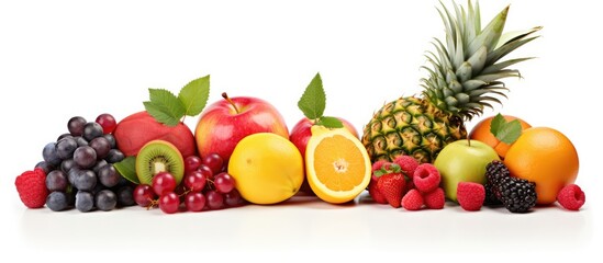 Assorted unfamiliar fruits.