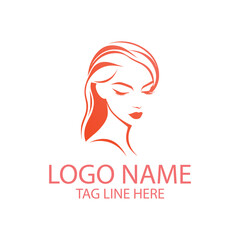 Free vector beauty girl logo template design for your brand