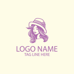 Obraz na płótnie Canvas Free vector beauty girl logo template design for your brand