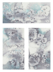 A frost on the window abstract watercolor background