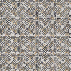 decorative geometric 3d structure background pattern, digital ceramic tile, interior wall texture.