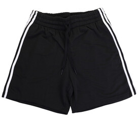 Front black short pants with white stripe