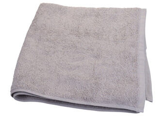 Fototapeta na wymiar Folded gray towel