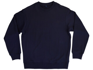 Front round neck navy blue sweater mockup - obrazy, fototapety, plakaty