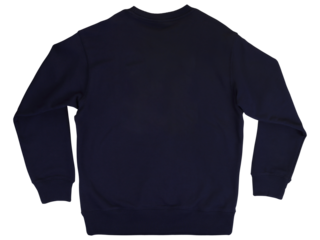 Back round neck navy blue sweater mockup