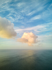 Irelands West on Achill Island. Sky with clouds at sunset.