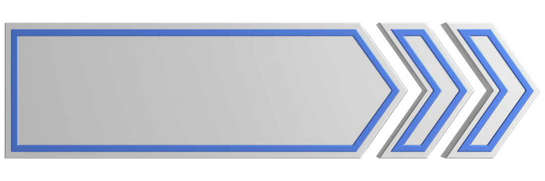 Next button. Continue button. 3D illustration.