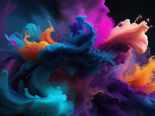 Artistic Smoke Colors splash Background