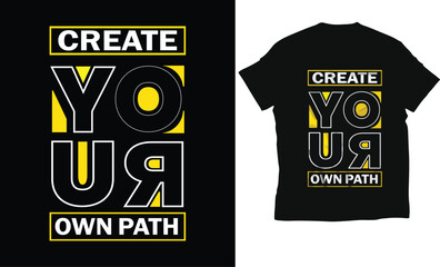 Create your own path typography t-shirt design