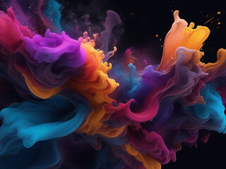 Obraz premium Artistic Smoke Colors splash Background