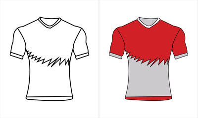 red white shirt sport jersey design
