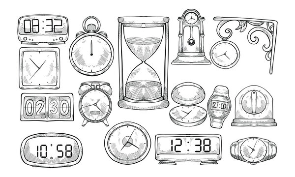 clock type handdrawn collection