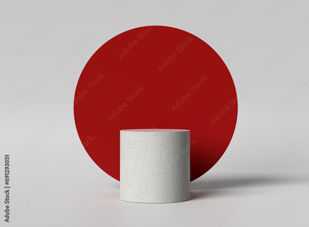 Poster minimalistic podium or platform showcase for product display.