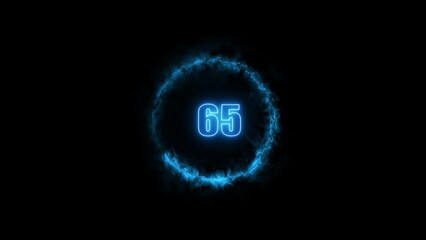 Abstract neon charging icon illustration 4k 
