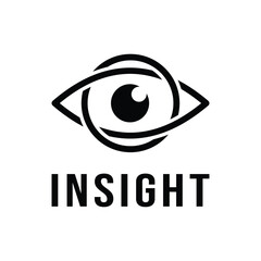 lines circle eye modern insight logo symbol icon vector graphic design illustration idea creative