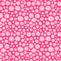 Pink Brush Circle Seamless Pattern
