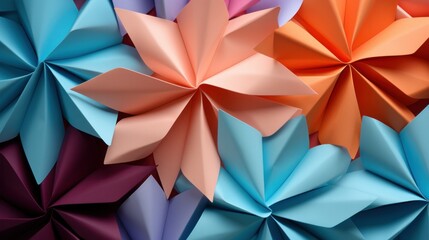 Abstract Colorful Origami Paper Texture Background