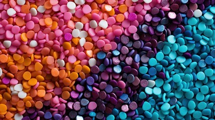 Abstract Colorful Sugar Sprinkles Texture Background