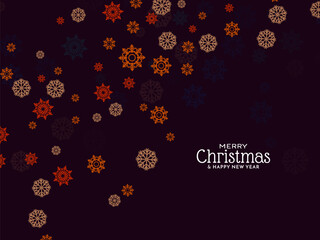 Merry Christmas festival snowflakes decorative background design