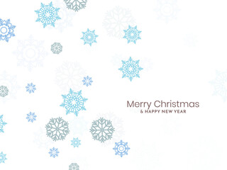 Merry Christmas festival decorative snowflakes celebration card design