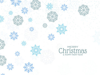 Elegant Merry Christmas festival snowflakes stylish card