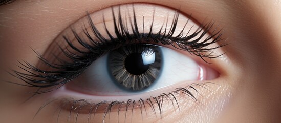 Eyelash treatment involves using cosmetic oil on the lash line.